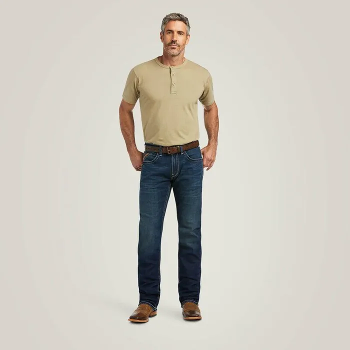 Men Denim Ariat M5 Straight Stretch Remming Stackable Straight Leg Jean Ford