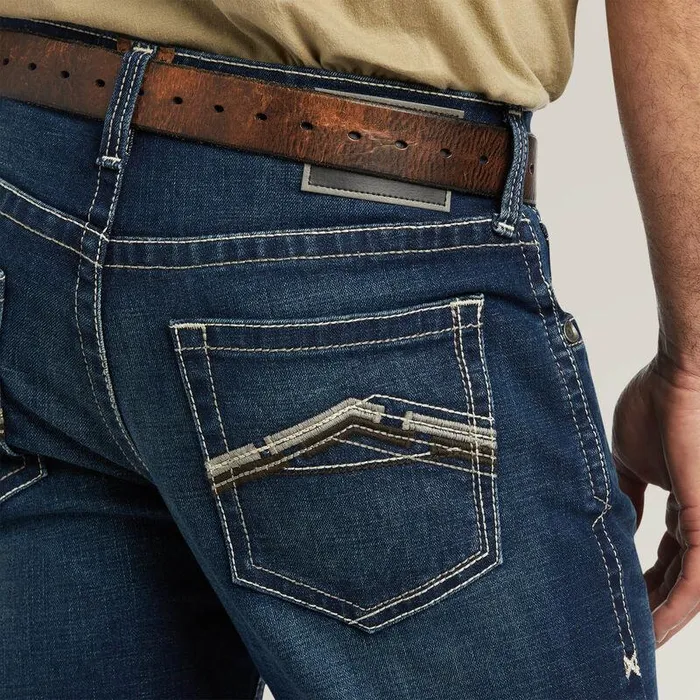 Men Denim Ariat M5 Straight Stretch Remming Stackable Straight Leg Jean Ford