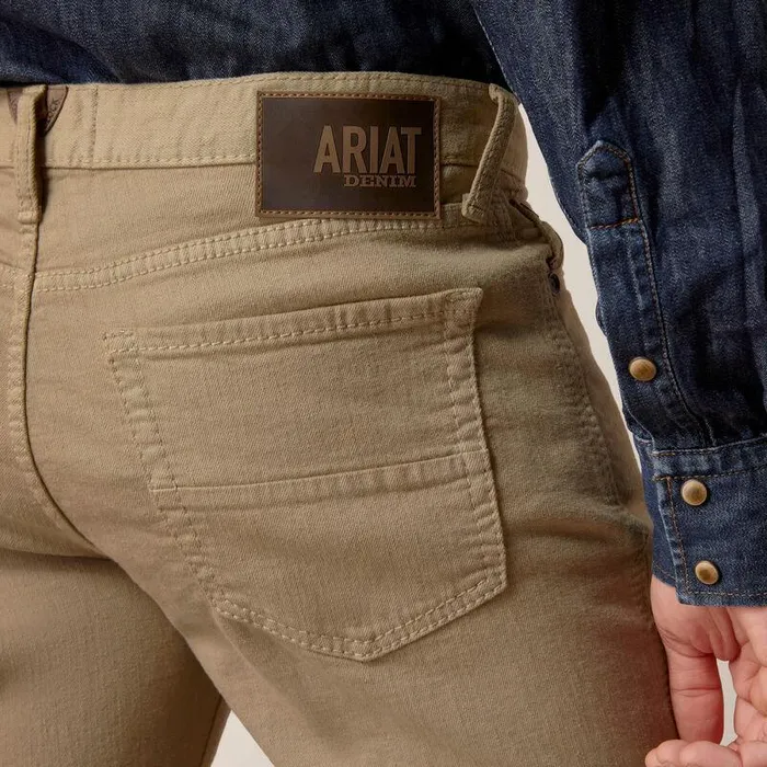 Men Denim Ariat M7 Grizzly Straight Jean Dark Khaki