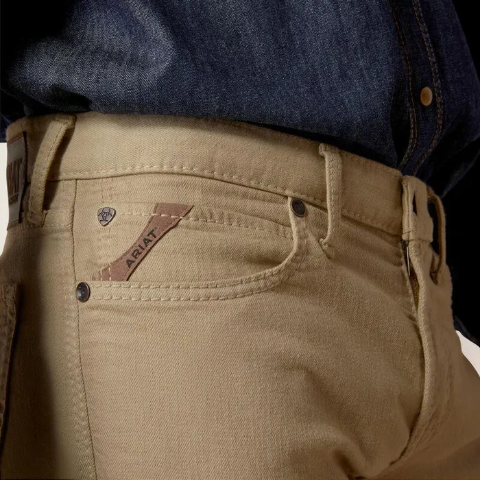 Men Denim Ariat M7 Grizzly Straight Jean Dark Khaki