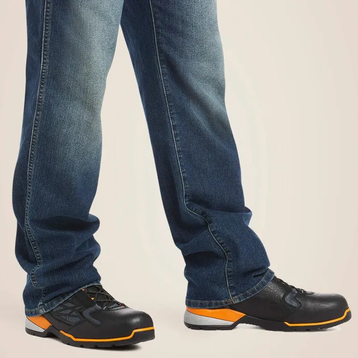 Men Denim Ariat Rebar M3 Loose DuraStretch Basic Stackable Straight Leg Jean Sierra