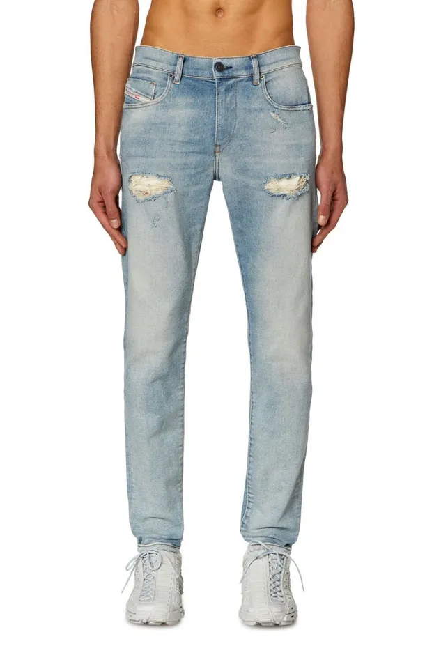 Men Diesel Jeans Slim Jeans 2019 DStrukt E9B40 Light Blue