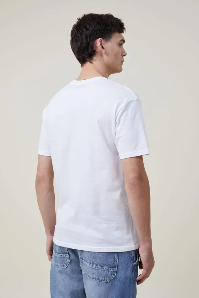 Men Graphic TShirts Cotton On Corona Premium Loose Fit TShirt Lcn Cor Whitecoronabeach Club