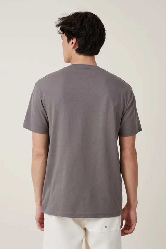 Men Graphic TShirts Cotton On Loose Fit Music TShirt Lcn Bra Slate Stonepublic Enemypower