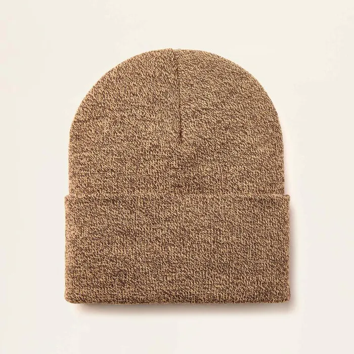 Men Hats and Beanies Ariat American Outdoors Patch Beanie Dark Brownsandstone