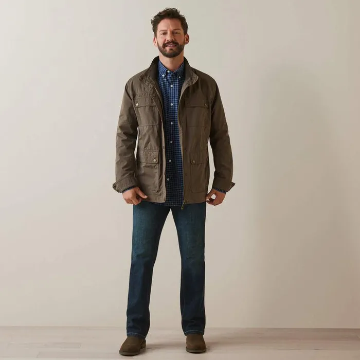 Men Jackets and Vests Ariat Calumet Field Jacket Banyan Bark