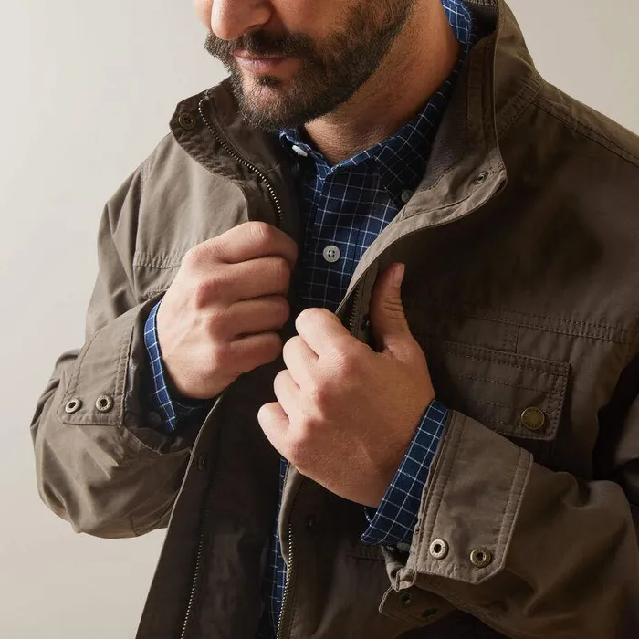 Men Jackets and Vests Ariat Calumet Field Jacket Banyan Bark