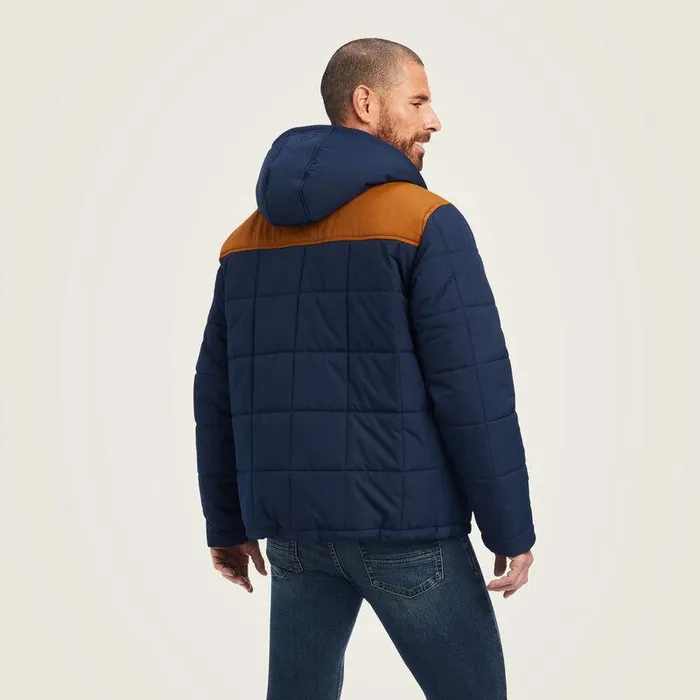 Men Jackets and Vests Ariat Crius Hooded Insulated Jacket Navy Men Jackets and Vests Ariat Crius Hooded Insulated Jacket Navy