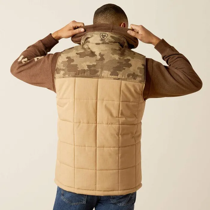 Men Jackets and Vests Ariat Crius Insulated Vest Cornstalk Heather