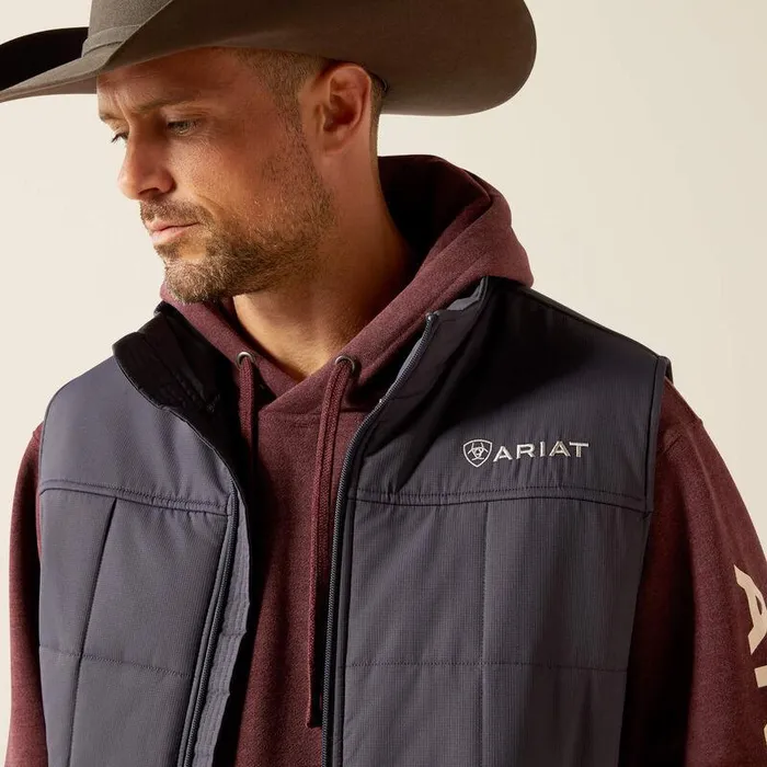 Men Jackets and Vests Ariat Crius Insulated Vest Odyssey Grey Men Jackets and Vests Ariat Crius Insulated Vest Odyssey Grey
