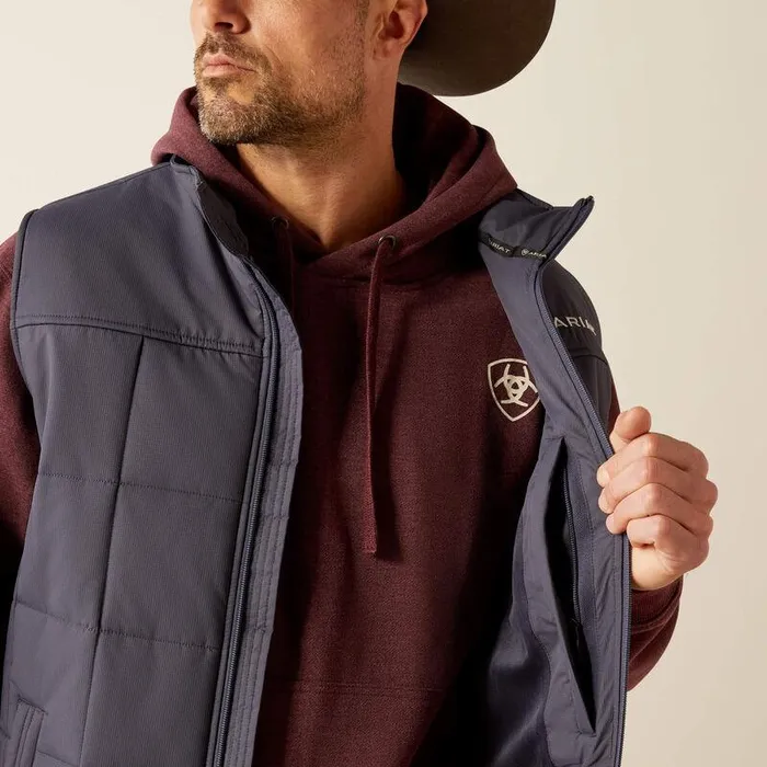 Men Jackets and Vests Ariat Crius Insulated Vest Odyssey Grey Men Jackets and Vests Ariat Crius Insulated Vest Odyssey Grey