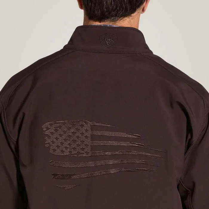 Men Jackets and Vests Ariat Logo 20 Patriot Softshell Water Resistant Jacket Coffeebean Men Jackets and Vests Ariat Logo 20 Patriot Softshell Water Resistant Jacket Coffeebean