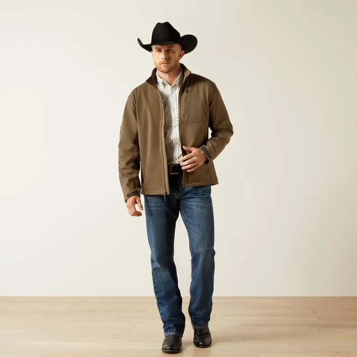 Men Jackets and Vests Ariat Logo 20 Softshell Jacket Crocodile Heather Men Jackets and Vests Ariat Logo 20 Softshell Jacket Crocodile Heather