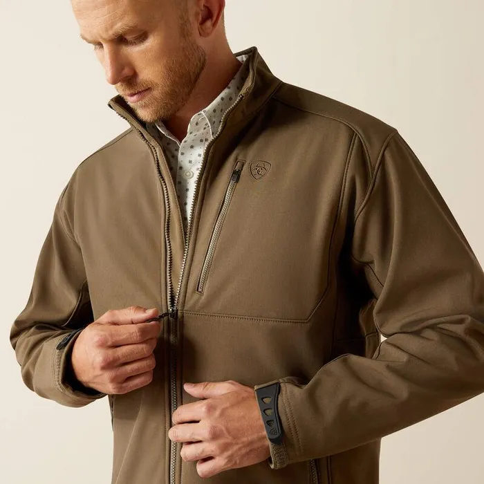 Men Jackets and Vests Ariat Logo 20 Softshell Jacket Crocodile Heather Men Jackets and Vests Ariat Logo 20 Softshell Jacket Crocodile Heather