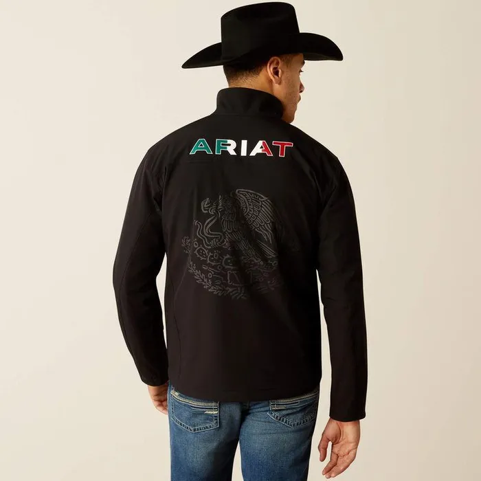 Men Jackets and Vests Ariat Pioneer StretchShell Mexico Jacket Black Men Jackets and Vests Ariat Pioneer StretchShell Mexico Jacket Black