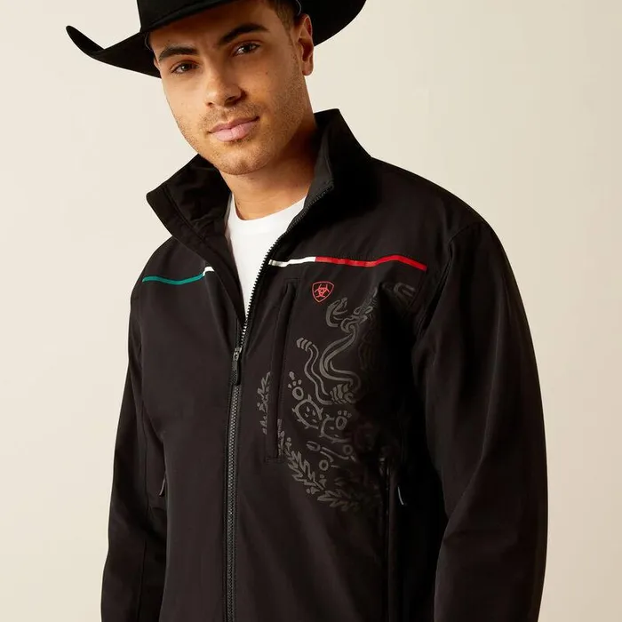 Men Jackets and Vests Ariat Pioneer StretchShell Mexico Jacket Black Men Jackets and Vests Ariat Pioneer StretchShell Mexico Jacket Black