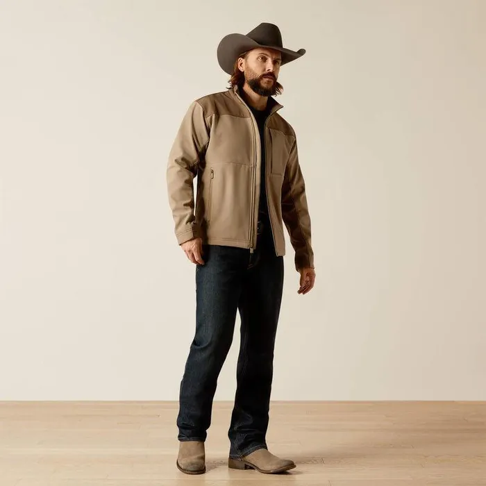 Men Jackets and Vests Ariat Wyatt Softshell Jacket Brindlemajor Brown Men Jackets and Vests Ariat Wyatt Softshell Jacket Brindlemajor Brown