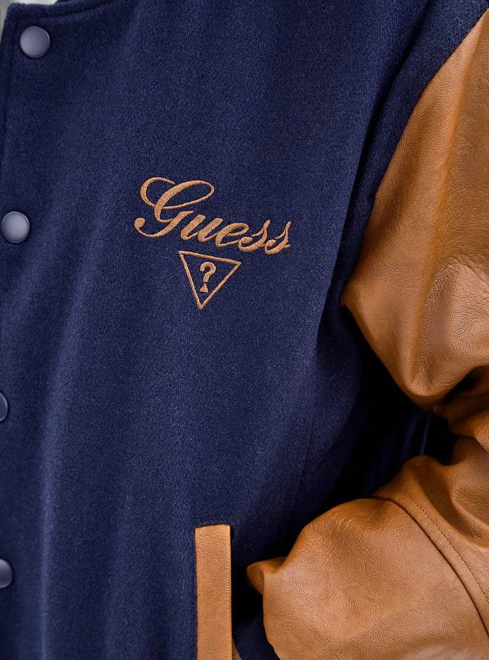 Men Jackets GUESS Guess Originals Blue Club Varsity Jacket Men Jackets GUESS Guess Originals Blue Club Varsity Jacket