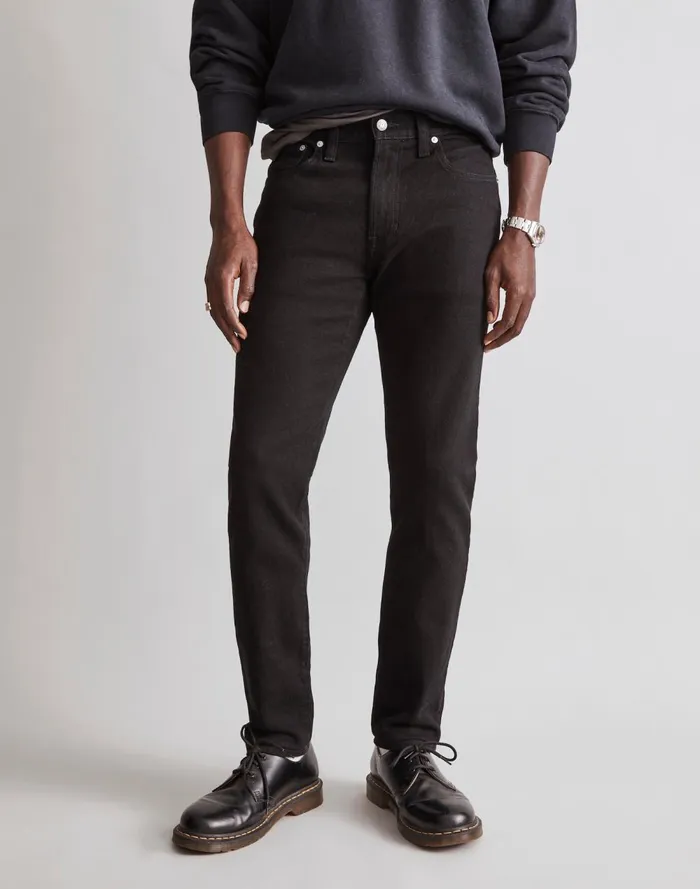Men Jeans Madewell Athletic Slim Jeans Black