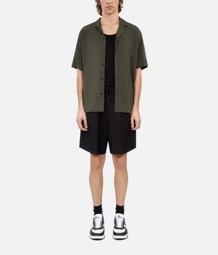 Men Khaki Shortsleeved Shirt THE KOOPLES Shirts