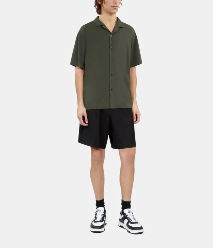 Men Khaki Shortsleeved Shirt THE KOOPLES Shirts
