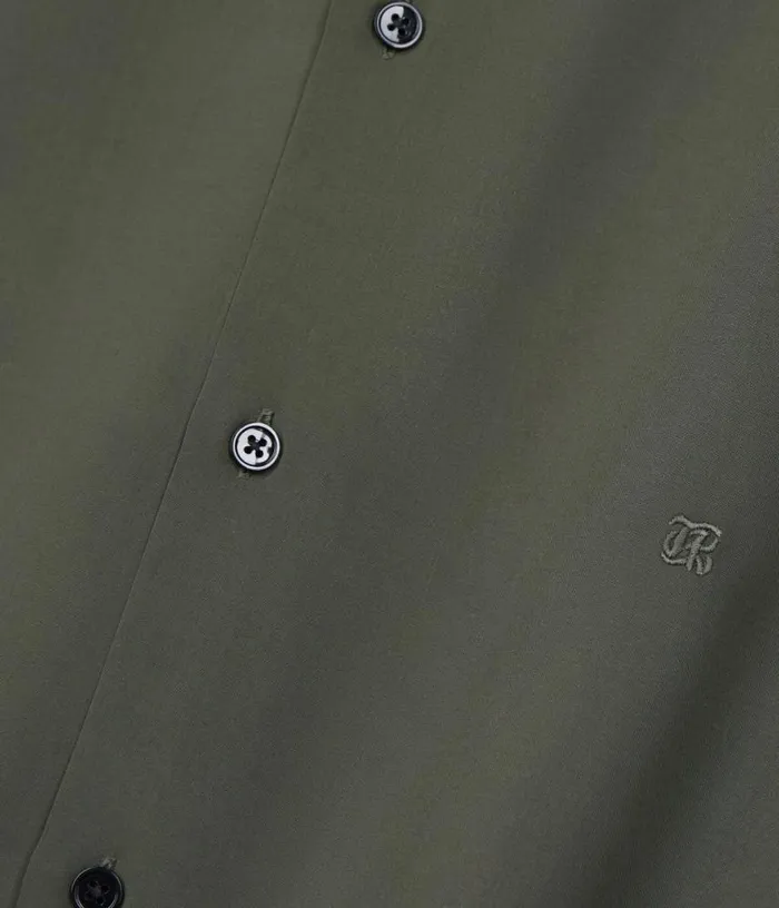 Men Khaki Shortsleeved Shirt THE KOOPLES Shirts