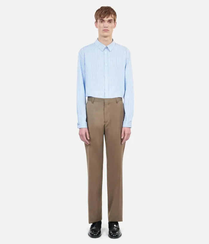 Men Light Brown Wool Suit Trousers THE KOOPLES Blazers and Suits