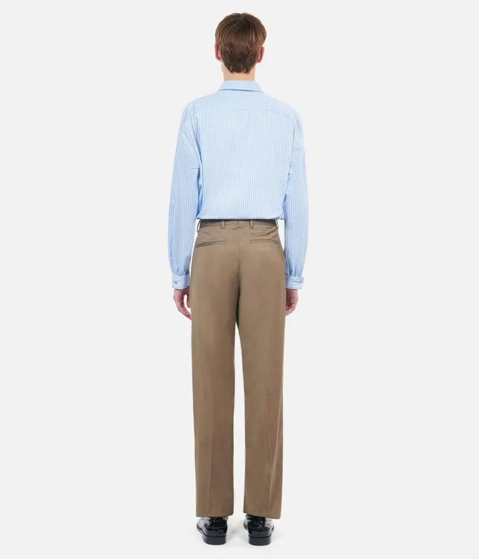 Men Light Brown Wool Suit Trousers THE KOOPLES Blazers and Suits