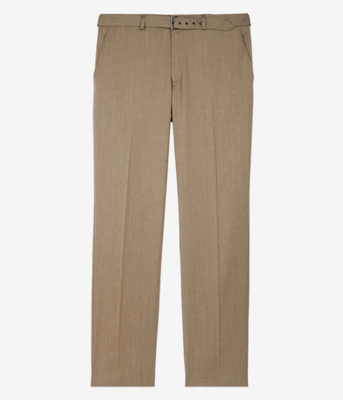 Men Light Brown Wool Suit Trousers THE KOOPLES Blazers and Suits