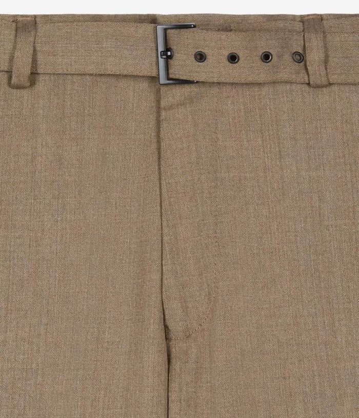 Men Light Brown Wool Suit Trousers THE KOOPLES Blazers and Suits