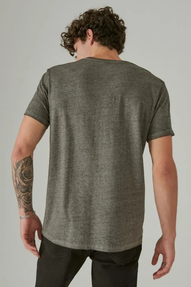Men Lucky Brand Graphic Tees King Card Raven