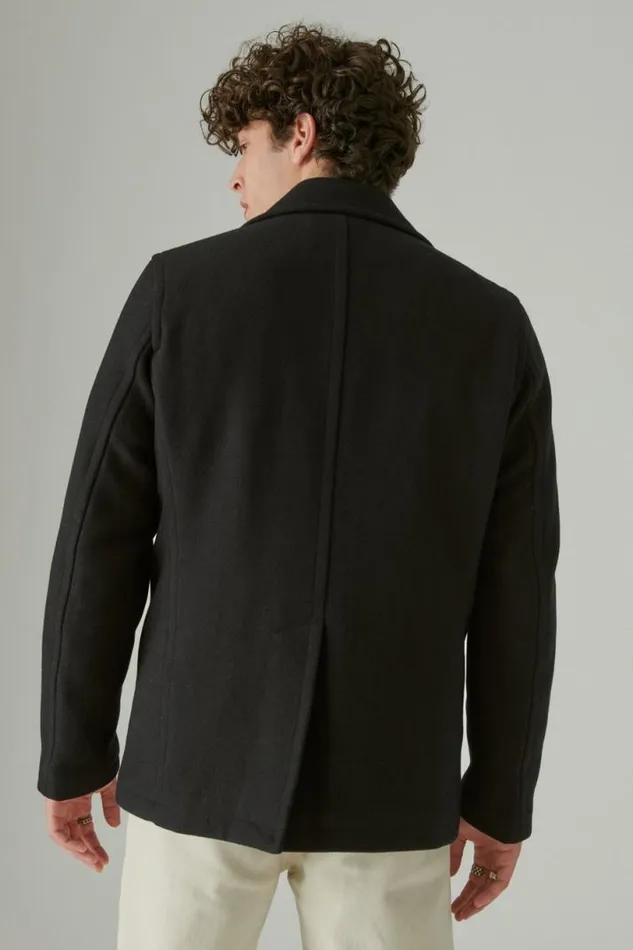 Men Lucky Brand Jackets and Outerwear Classic Peacoat Navy