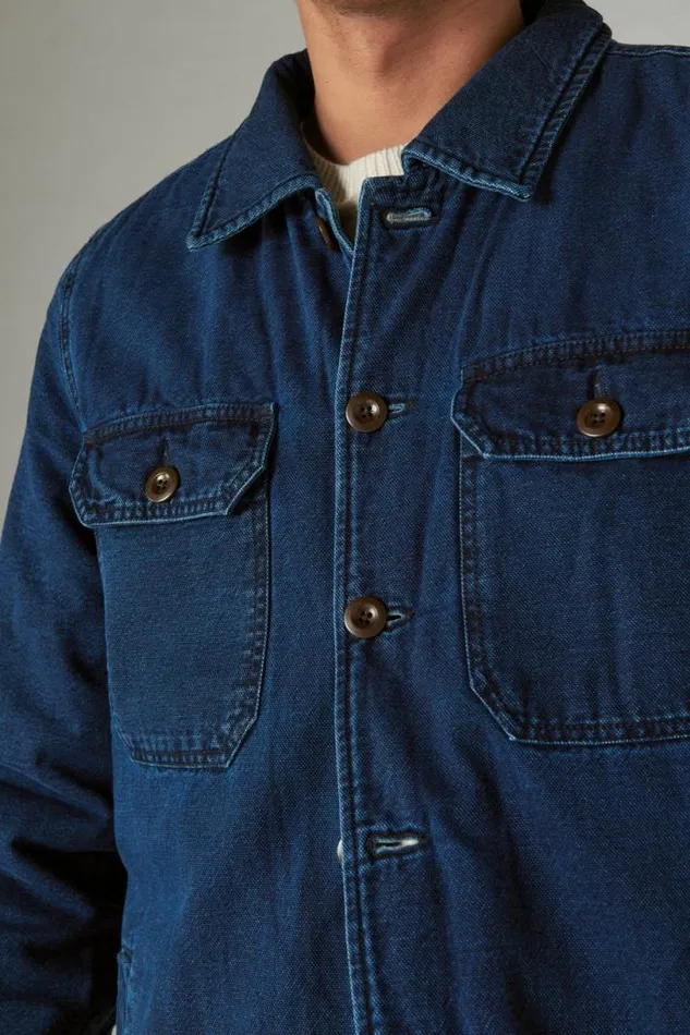 Men Lucky Brand Jackets and Outerwear Indigo Shirt Jacket 419 Indigo