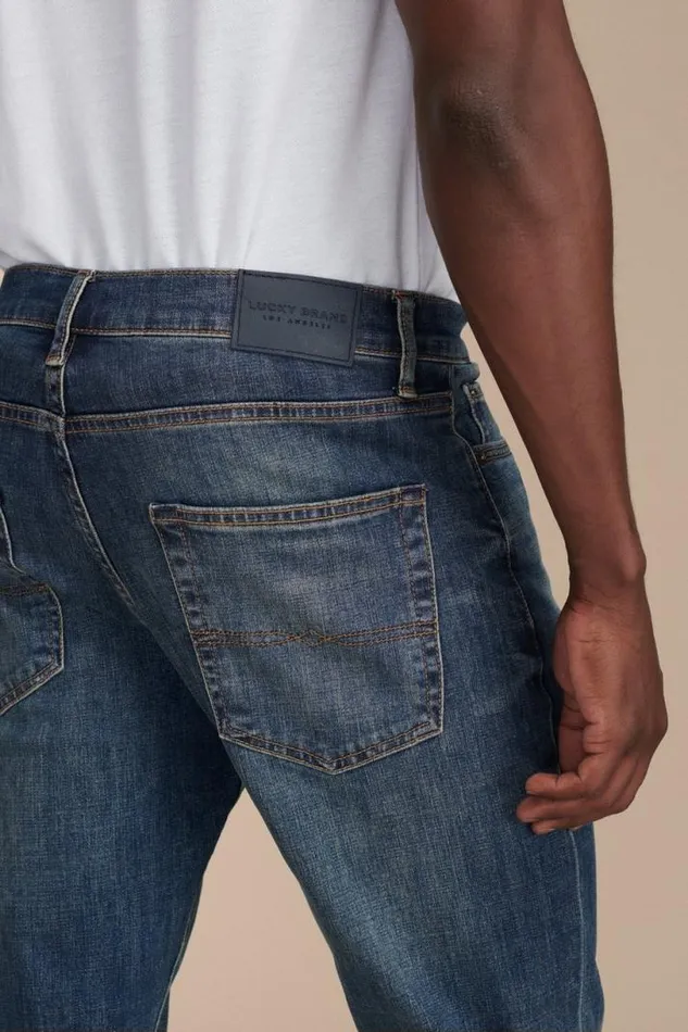 Men Lucky Brand Jeans 412 Athletic Slim Advanced Stretch Jean Malbec