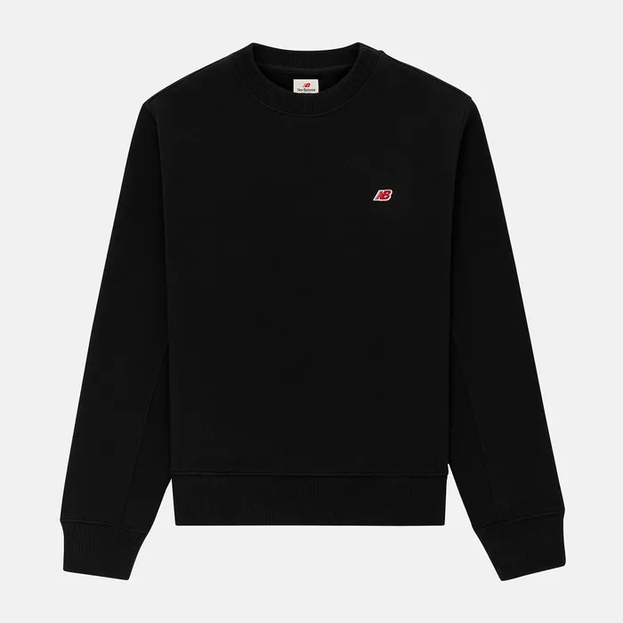 Men MADE In USA Core Crewneck Sweatshirt Black New Balance Hoodies and Sweatshirts