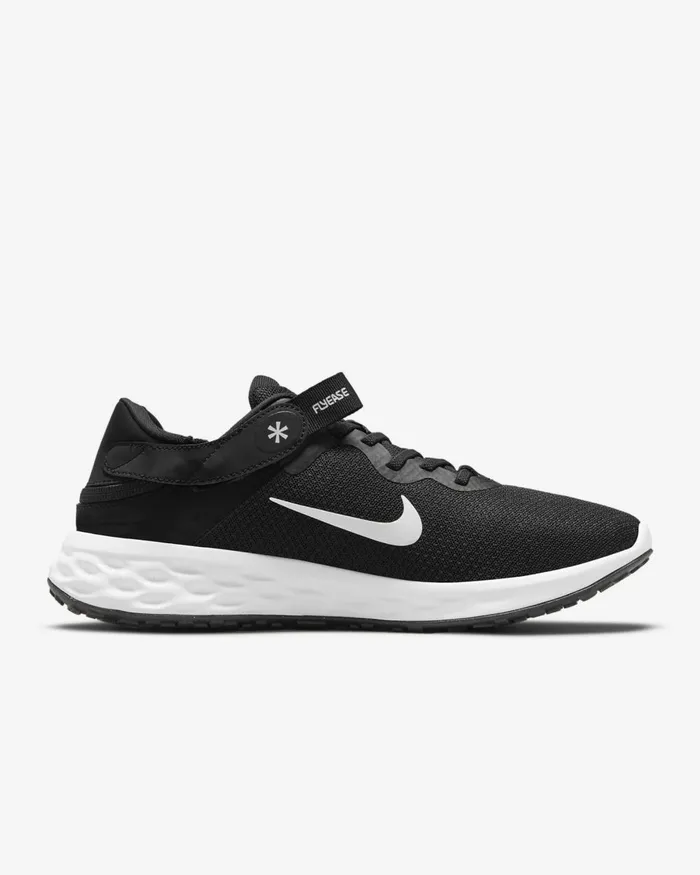 Men Nike All Shoes Revolution 6 FlyEase Blackiron Greywhite