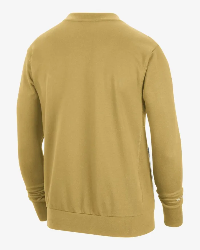 Men Nike Hoodies And Sweatshirts Los Angeles Lakers Standard Issue Wheat Goldpale Ivorypale Ivory