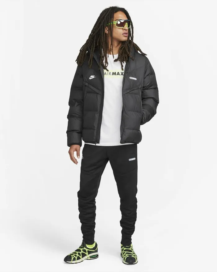 Men Nike Jackets Sportswear StormFIT Windrunner Air Max Blackblackwhite