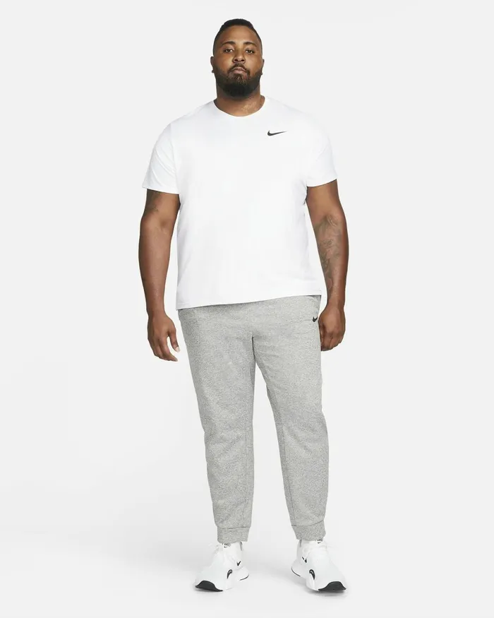 Men Nike Trousers And Tights ThermaFIT Dark Grey Heatherblack