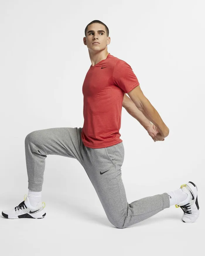 Men Nike Trousers And Tights ThermaFIT Dark Grey Heatherblack