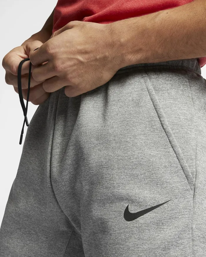 Men Nike Trousers And Tights ThermaFIT Dark Grey Heatherblack