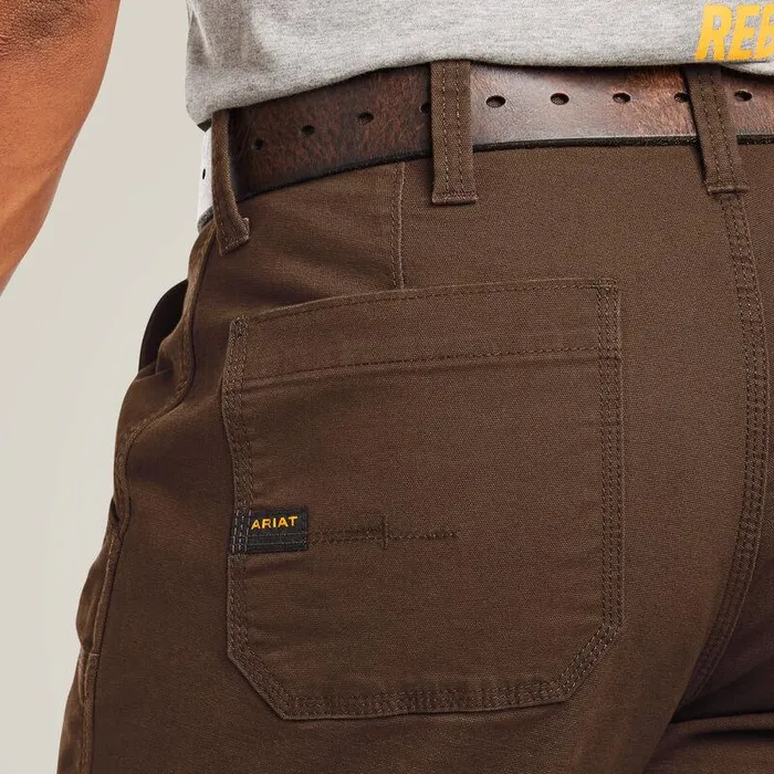 Men Pants and Shorts Ariat Rebar M4 Low Rise DuraStretch Made Tough Double Front Stackable Straight Leg Pant Wren
