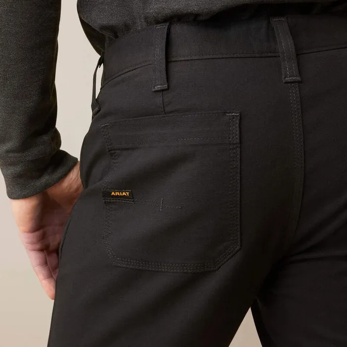 Men Pants and Shorts Ariat Rebar M5 Straight Made Tough Knee Guardian Straight Black