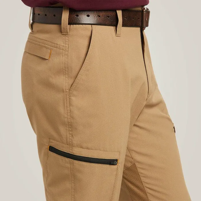 Men Pants and Shorts Ariat Rebar M5 Straight Work Flow Ultralight Stackable Straight Leg Pant Field Khaki