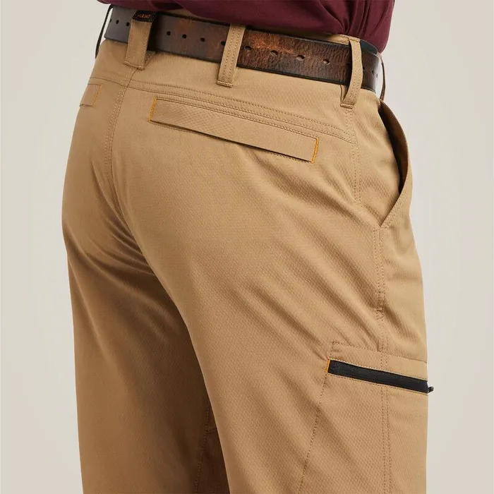 Men Pants and Shorts Ariat Rebar M5 Straight Work Flow Ultralight Stackable Straight Leg Pant Field Khaki