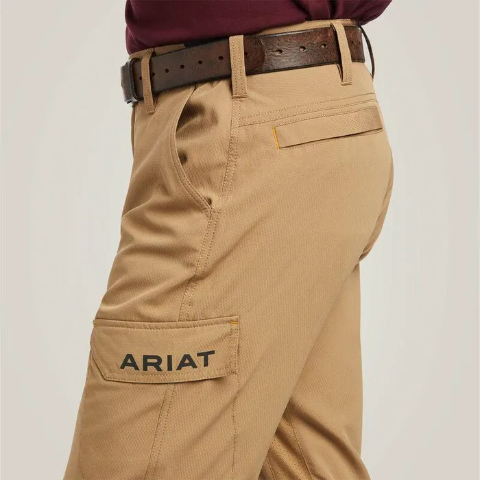 Men Pants and Shorts Ariat Rebar M5 Straight Work Flow Ultralight Stackable Straight Leg Pant Field Khaki
