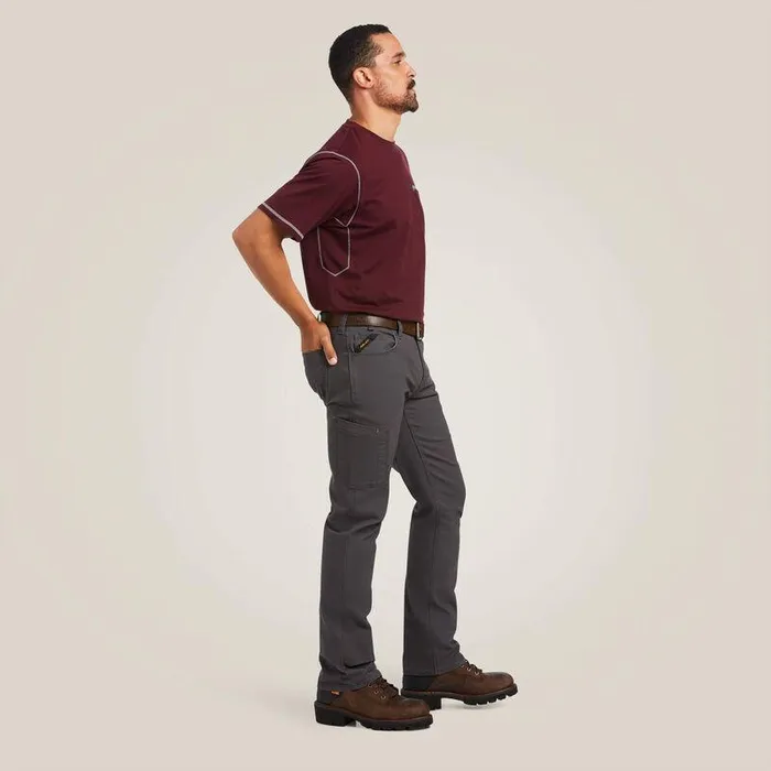 Men Pants and Shorts Ariat Rebar M7 DuraStretch Made Tough Straight Pant Rebar Grey Men Pants and Shorts Ariat Rebar M7 DuraStretch Made Tough Straight Pant Rebar Grey