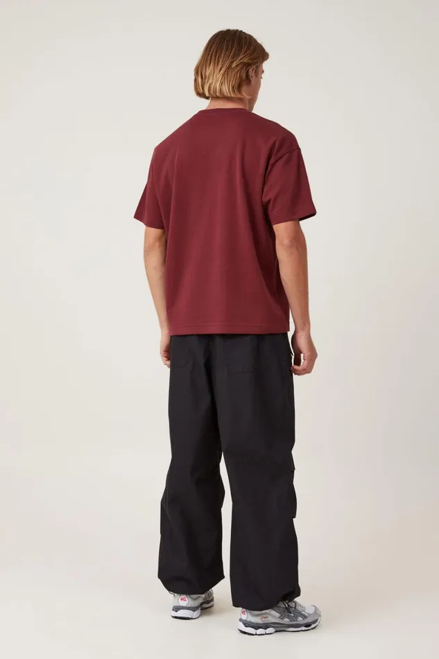 Men Pants Cotton On Parachute Field Pant Black