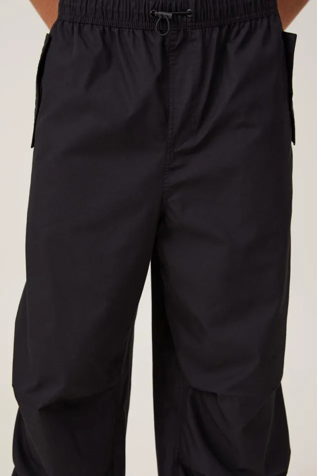 Men Pants Cotton On Parachute Field Pant Black