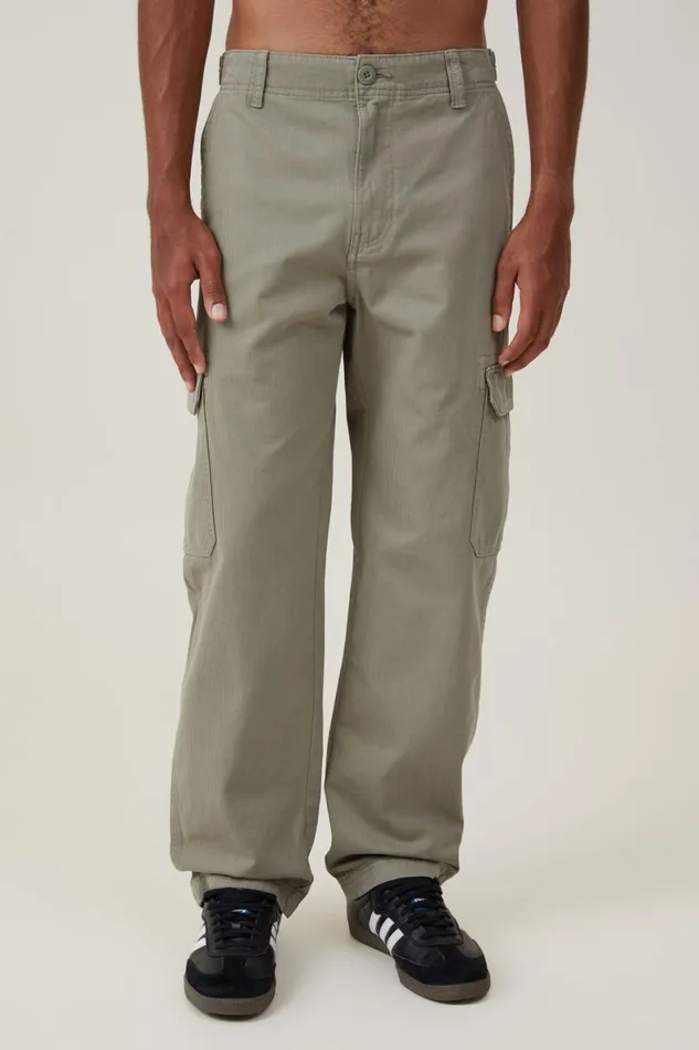 Men Pants Cotton On Tactical Cargo Pant Washed Military Herringbone